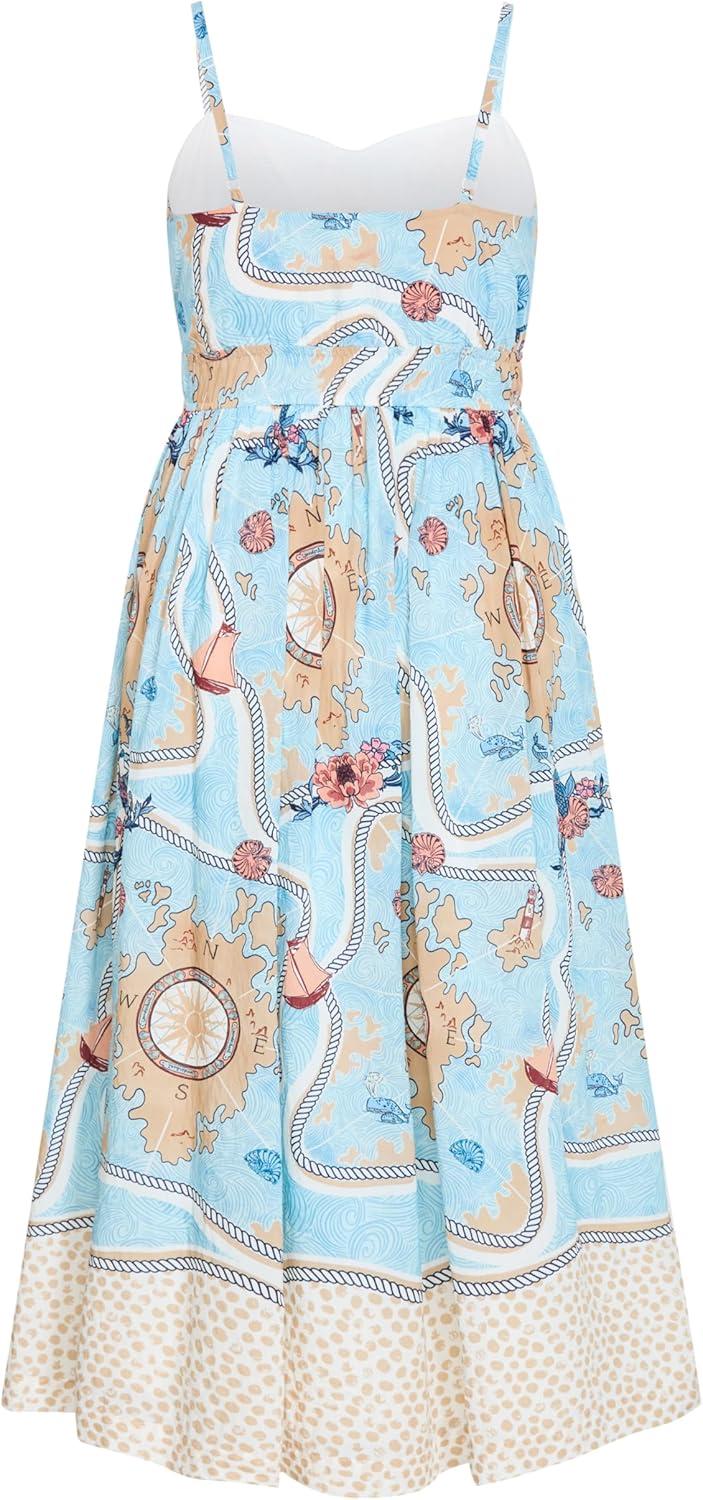 image:imageCity Chic Plus Size Dress Voyage Print MaxiVoyage Bdr
