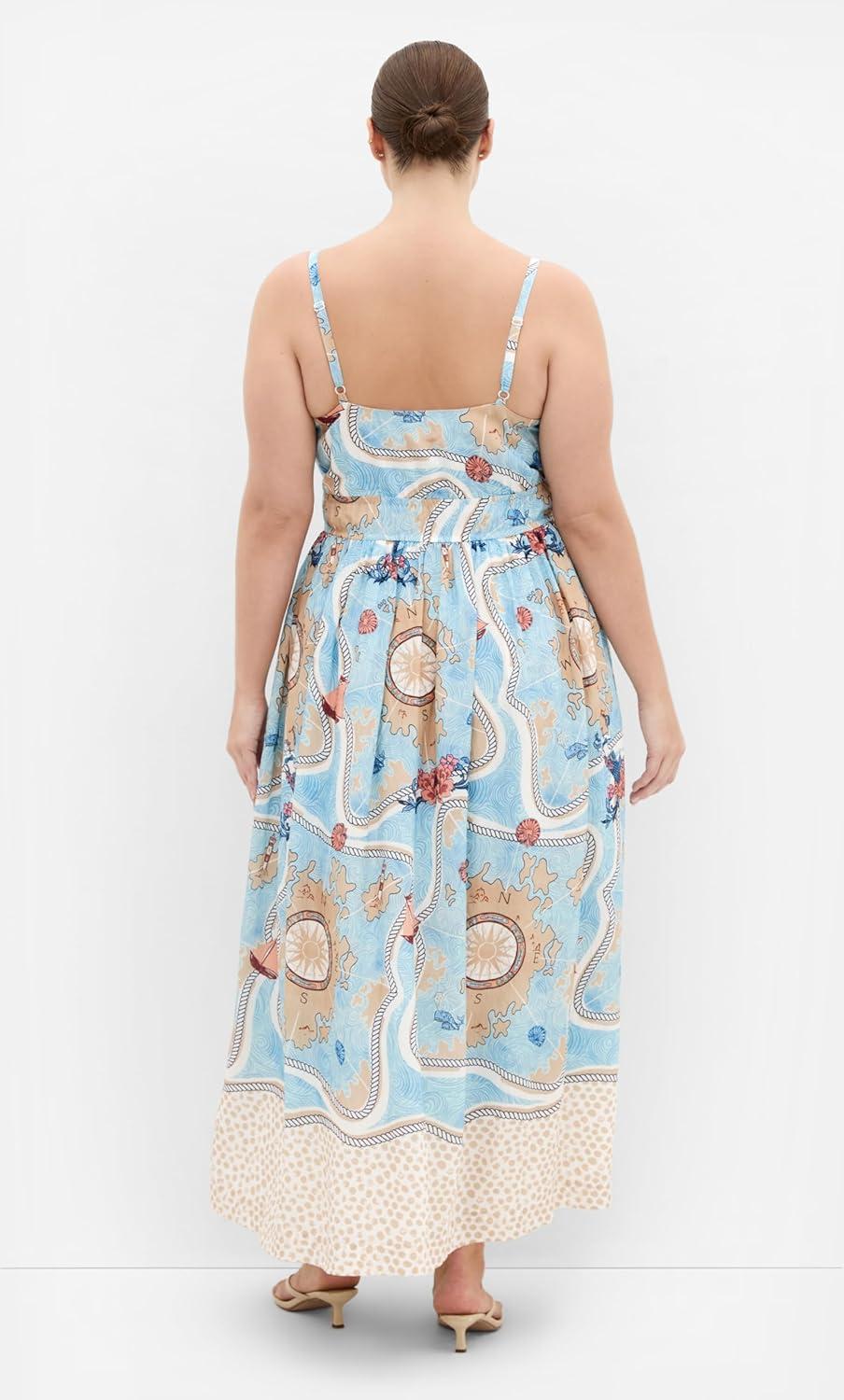 image:imageCity Chic Plus Size Dress Voyage Print MaxiVoyage Bdr