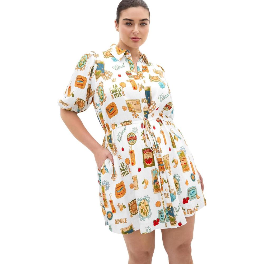 image:imageCity Chic Plus Size Dress Amore Print MiniCreme La Dolce