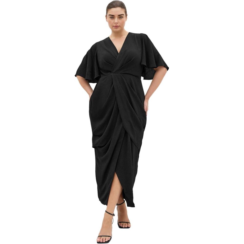 image:imageCity Chic Plus Size Dress Braelynn Drape MaxiBlack