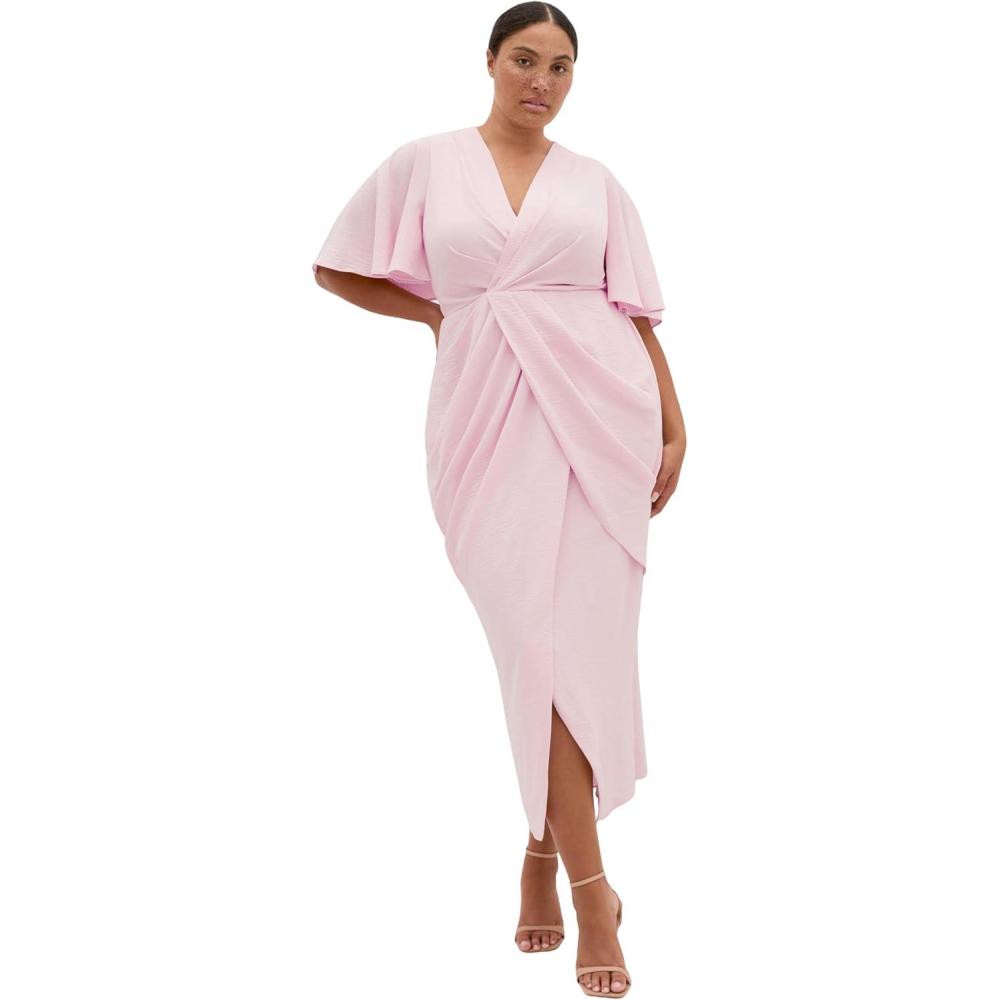 image:imageCity Chic Plus Size Dress Braelynn Drape MaxiHeavenly Pink