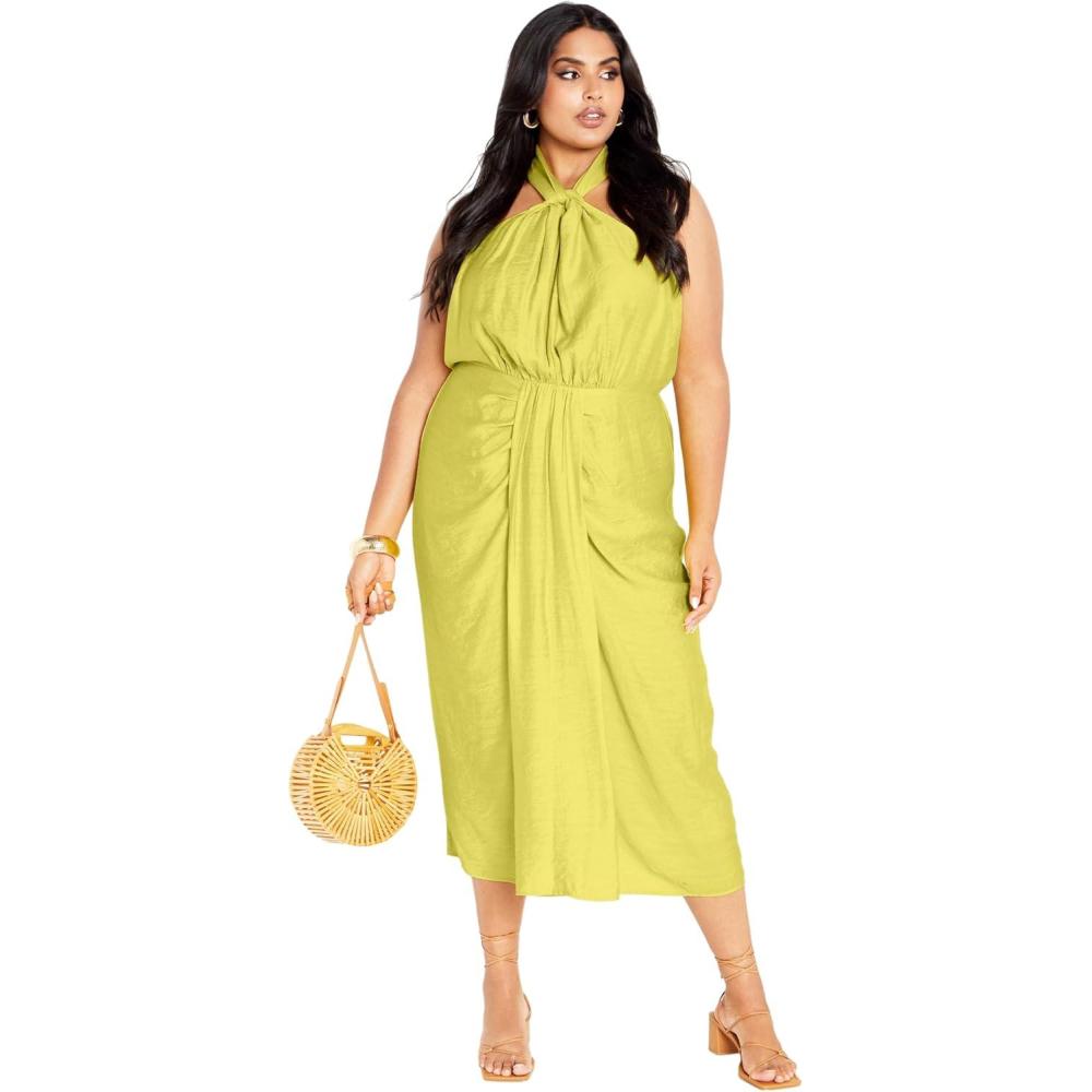 image:imageCity Chic Plus Size Dress Briella MaxiLush Lime