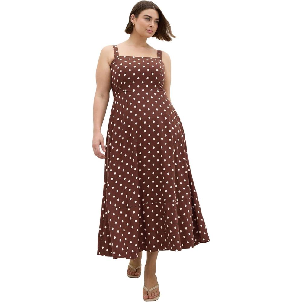 image:imageCity Chic Plus Size Dress  Collins Palm Print MaxiChocolate Spot