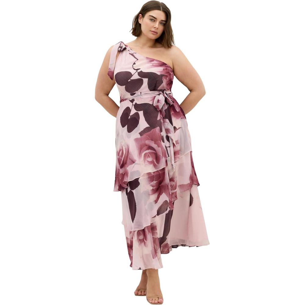 image:imageCity Chic Plus Size Dress  Enchant Bouquet One Shoulder MaxiRomantic Bloom