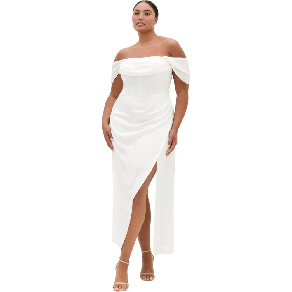 image:imageCity Chic Plus Size Dress Forbidden Love MaxiIvory