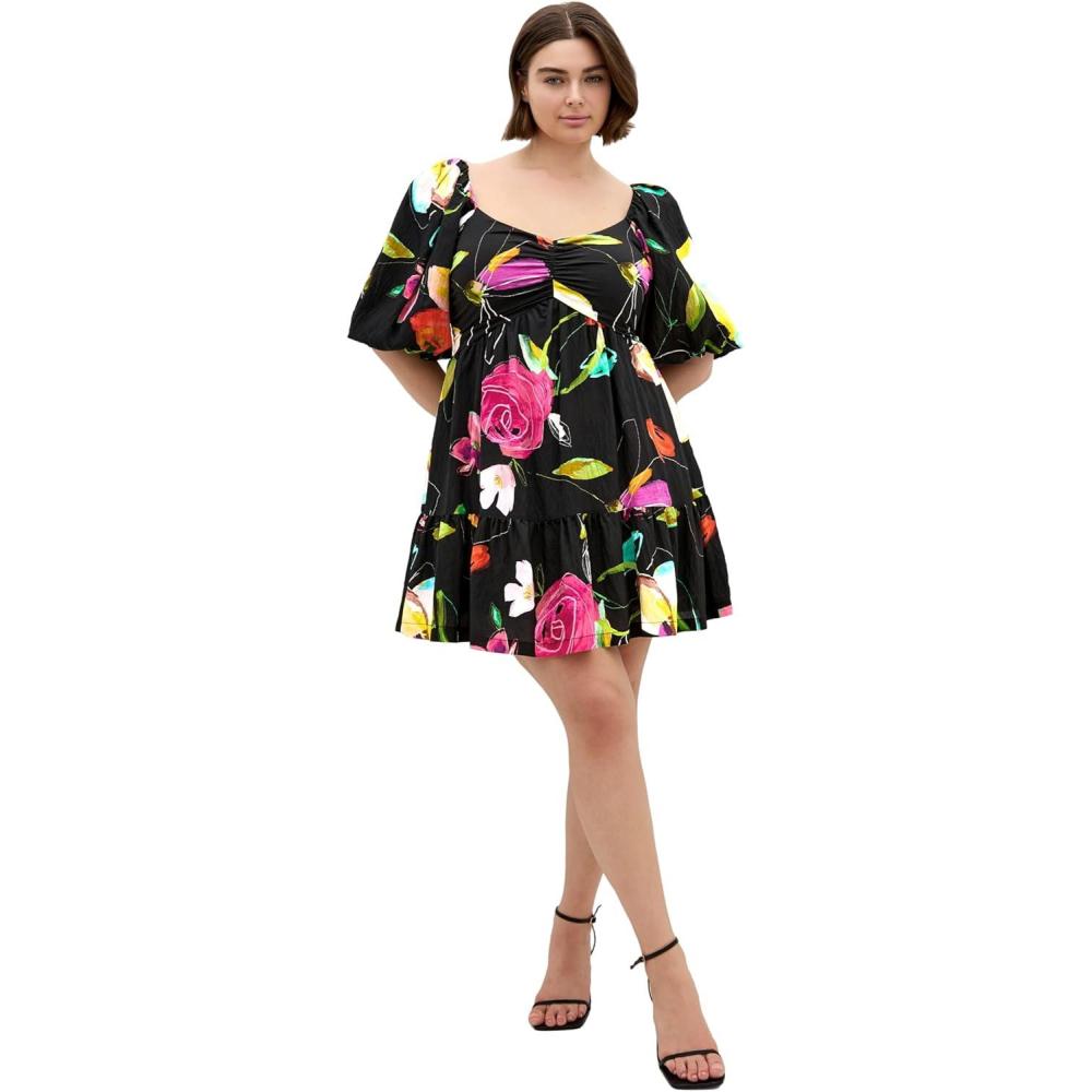 image:imageCity Chic Plus Size Dress Mila Print MiniFloral Sketch