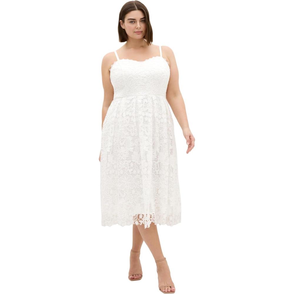 image:imageCity Chic Plus Size Dress Scarlet Lace MidiIvory