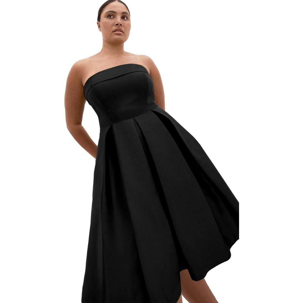 image:imageCity Chic Plus Size Dress Tiffany Strapless MidiBlack