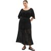 image:imageCity Chic Plus Size Dress  Cassie Crochet KnitBlack