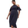image:imageCity Chic Plus Size Dress  Love Siren Ruffle ShoulderNavy