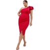 image:imageCity Chic Plus Size Dress  Milani One ShoulderLove Red