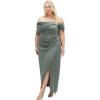 image:imageCity Chic Plus Size Dress  Paloma Off Shoulder MaxiSage