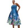 image:imageCity Chic Plus Size Dress  Tiffany Bloom Strapless MidiSea Art