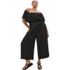image:imageCity Chic Plus Size Jumpsuit  Emery Off ShoulderBlack