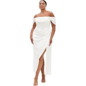 City Chic Plus Size Dress – Forbidden Love Maxi(Ivory)