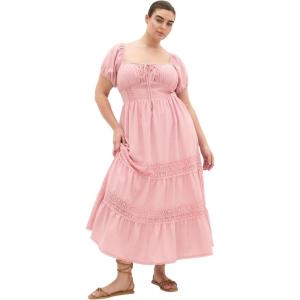City Chic Plus Size Dress – Haven Maxi(Peachy)