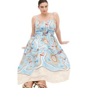 City Chic Plus Size Dress – Voyage Print Maxi(Voyage Bdr)