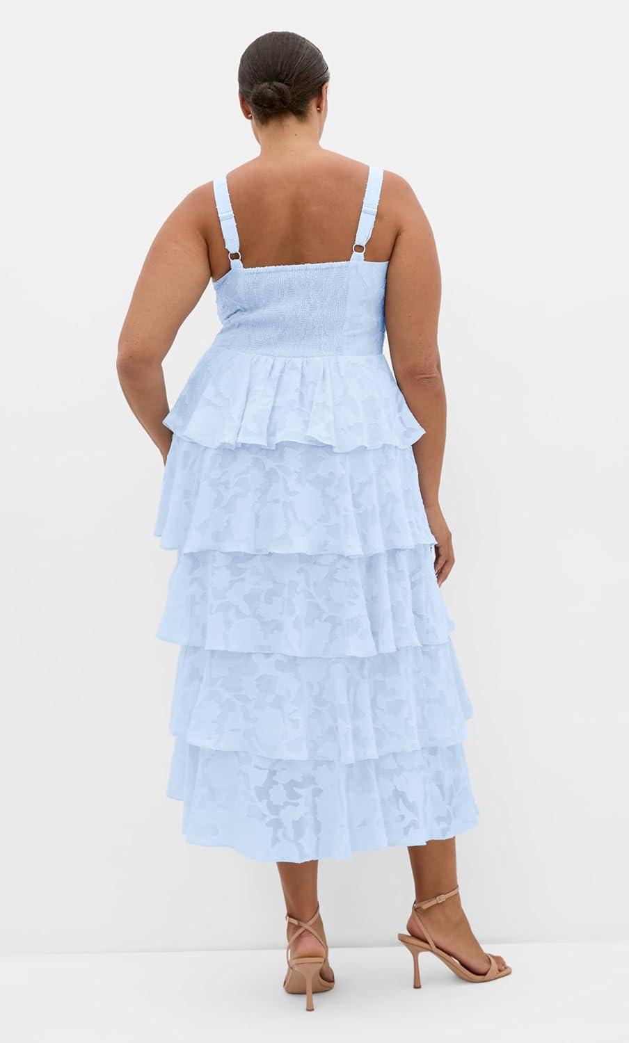 image:imageCity Chic Plus Size Dress Daniela Ruffle TierSky Blue