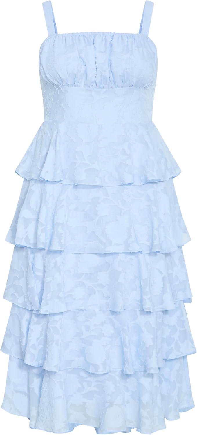 image:imageCity Chic Plus Size Dress Daniela Ruffle TierSky Blue