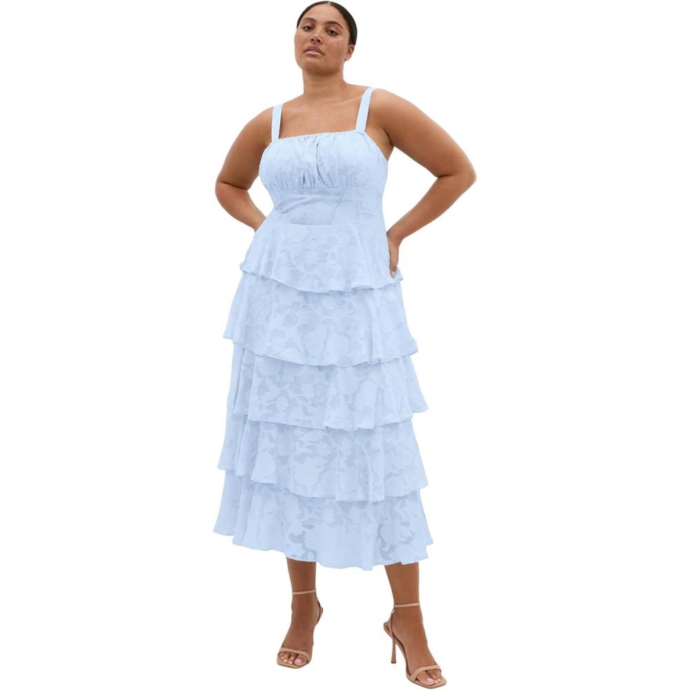 image:imageCity Chic Plus Size Dress  Daniela Ruffle TierSky Blue
