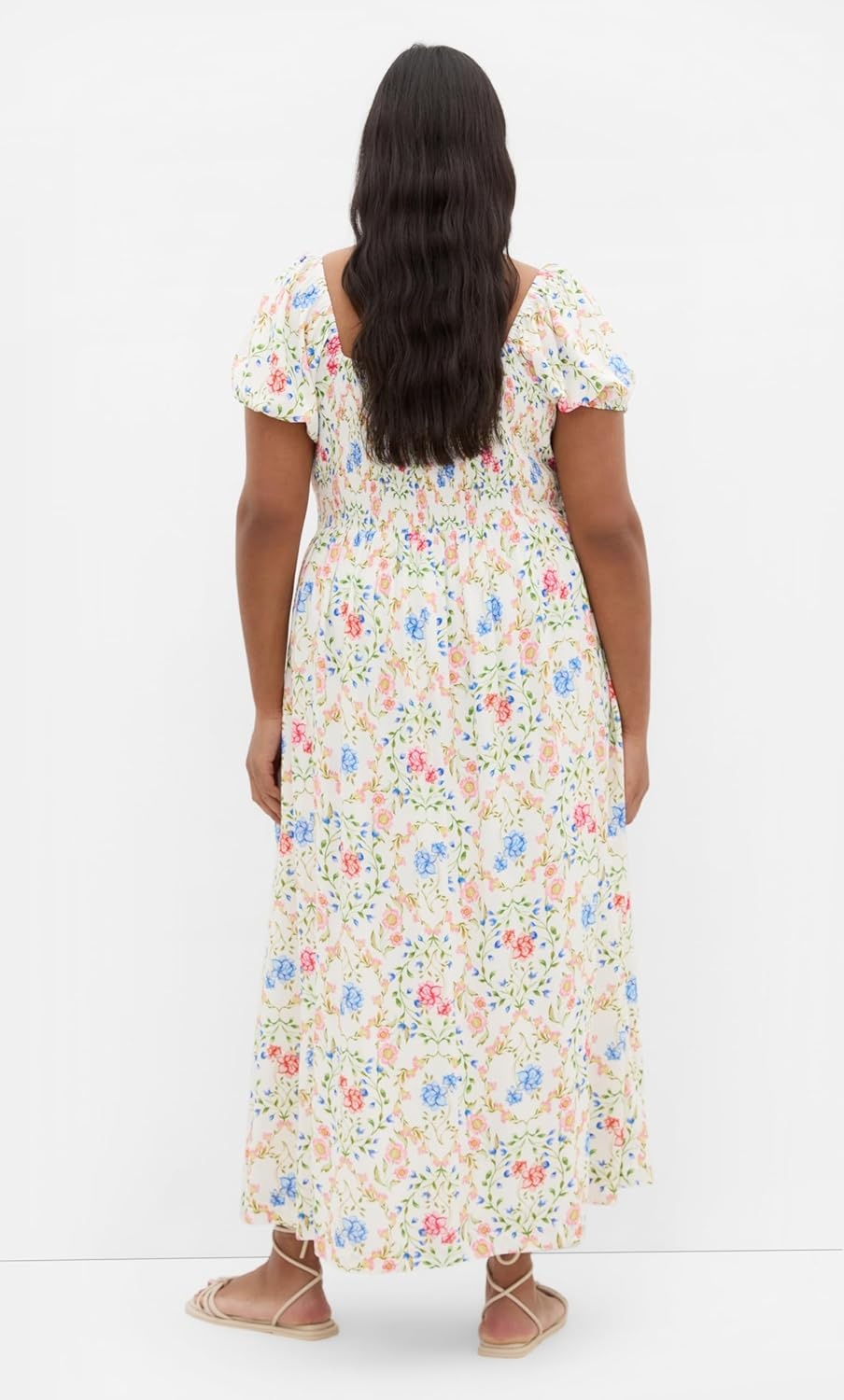 image:imageCity Chic Plus Size Dress Abbie Short Sleeve Bouquet Print MaxiCoastal Bouquet