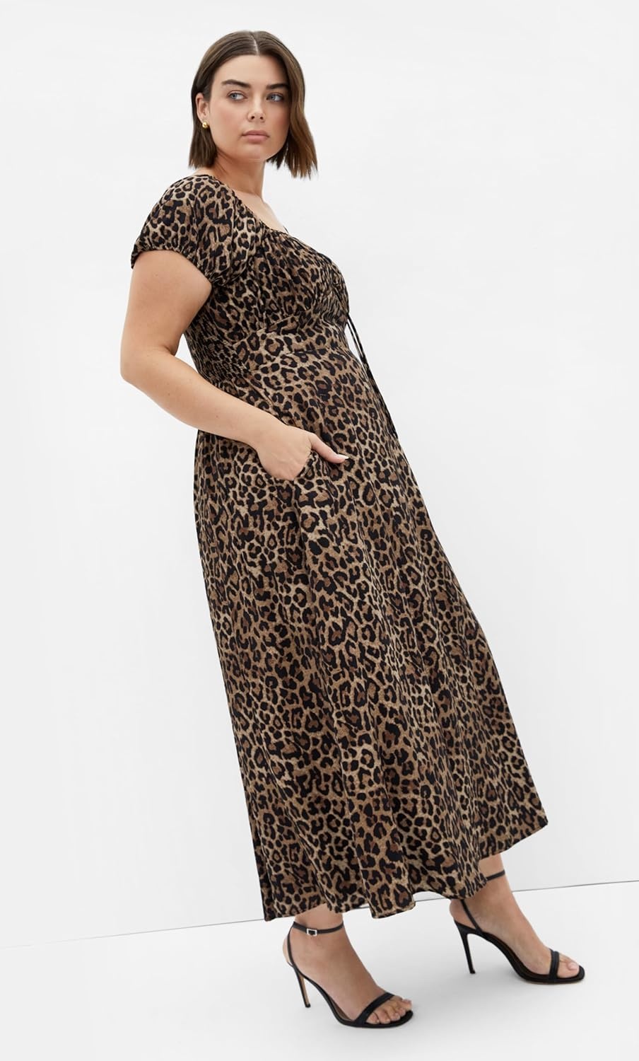image:imageCity Chic Plus Size Dress Abbigail Floral Print MaxiLeopard