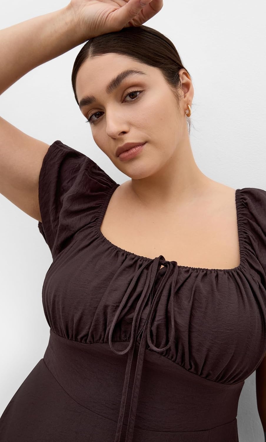 image:imageCity Chic Plus Size Dress Abbigail Split MaxiChocolate