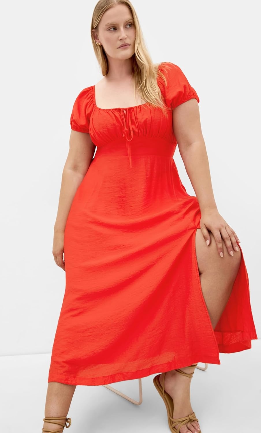 image:imageCity Chic Plus Size Dress Abbigail Split MaxiWatermelon