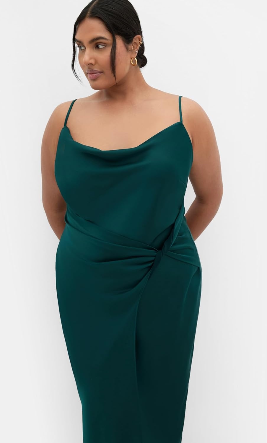 image:imageCity Chic Plus Size Dress Adelina Twist SlipEmerald