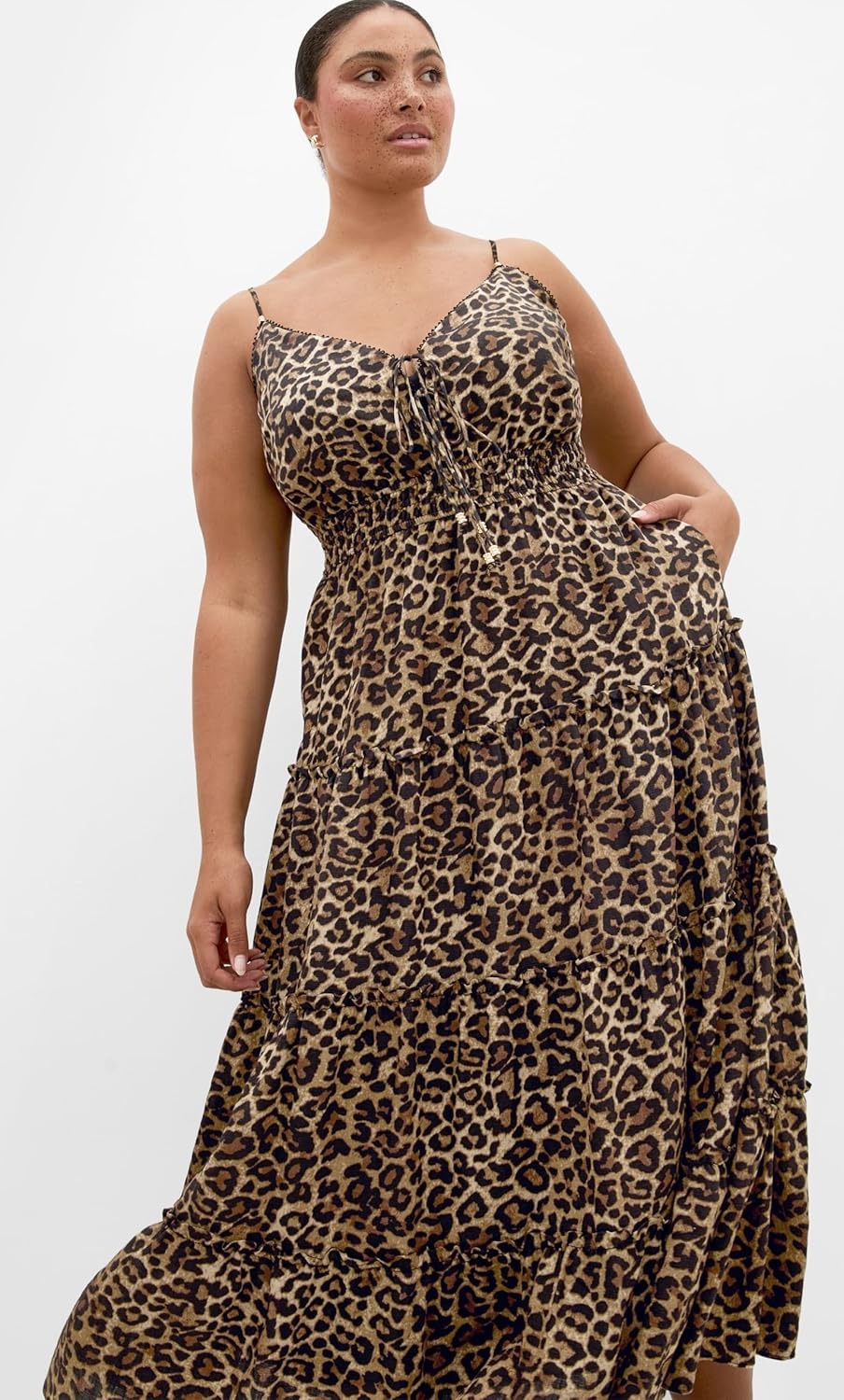 image:imageCity Chic Plus Size Dress Amaya Leopard Print MaxiLeopard