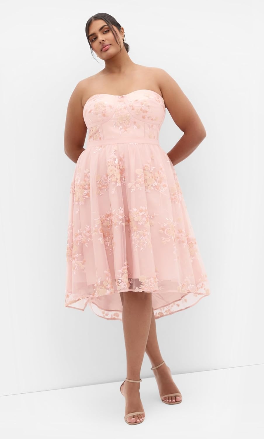 image:imageCity Chic Plus Size Dress Ambrosia Strapless TulleBallet Pink