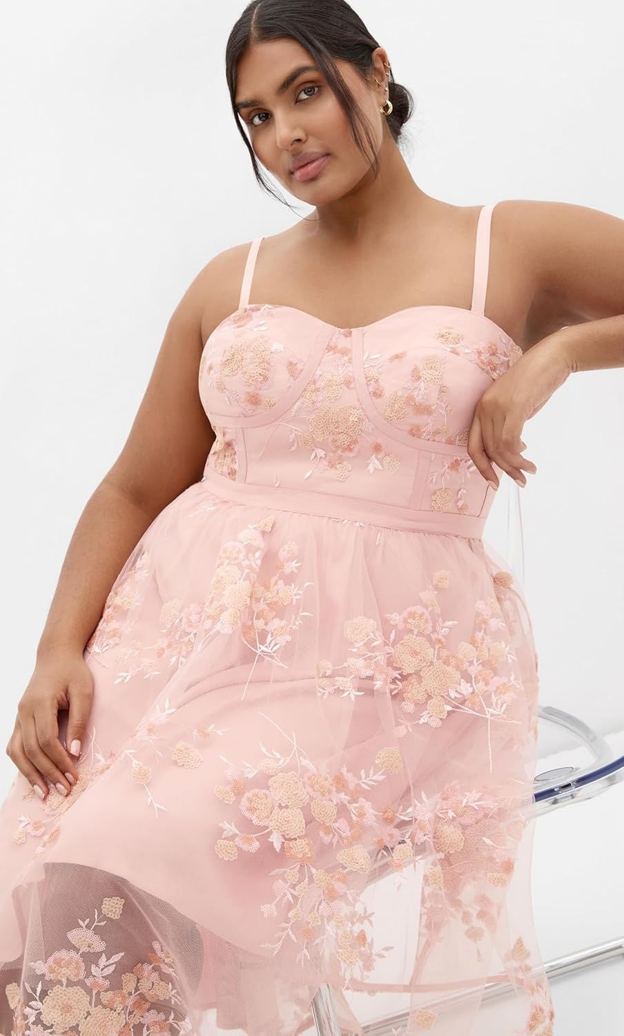 image:imageCity Chic Plus Size Dress Ambrosia Strapless TulleBallet Pink