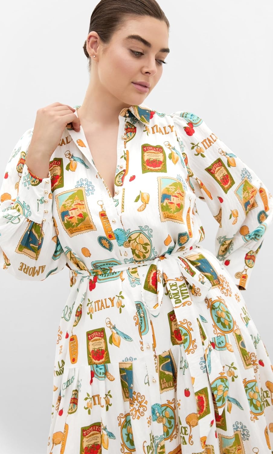 image:imageCity Chic Plus Size Dress Amore Print MaxiCreme La D