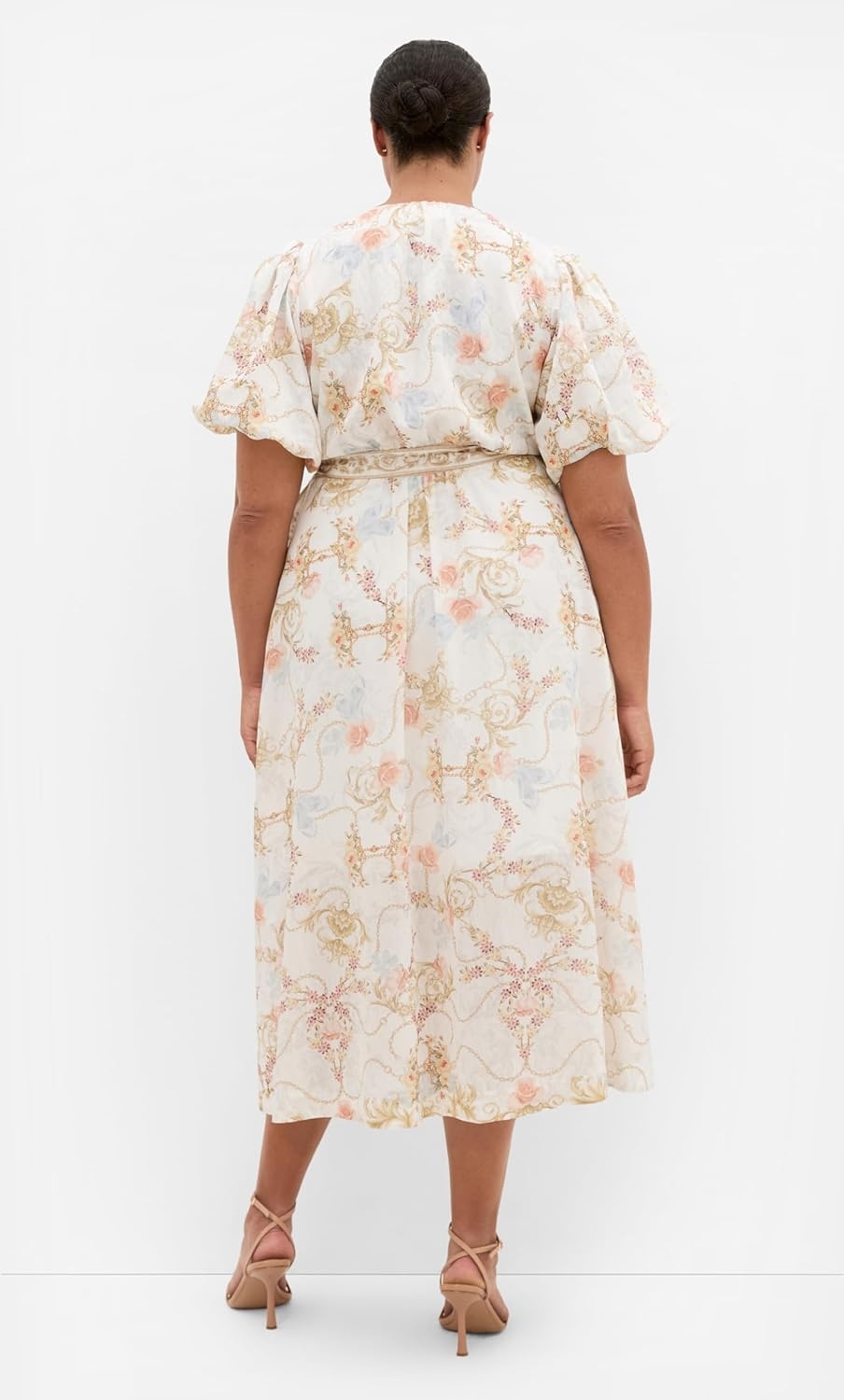 image:imageCity Chic Plus Size Dress Anastasia Opulent Print Wrap MaxiOpulent Ivory