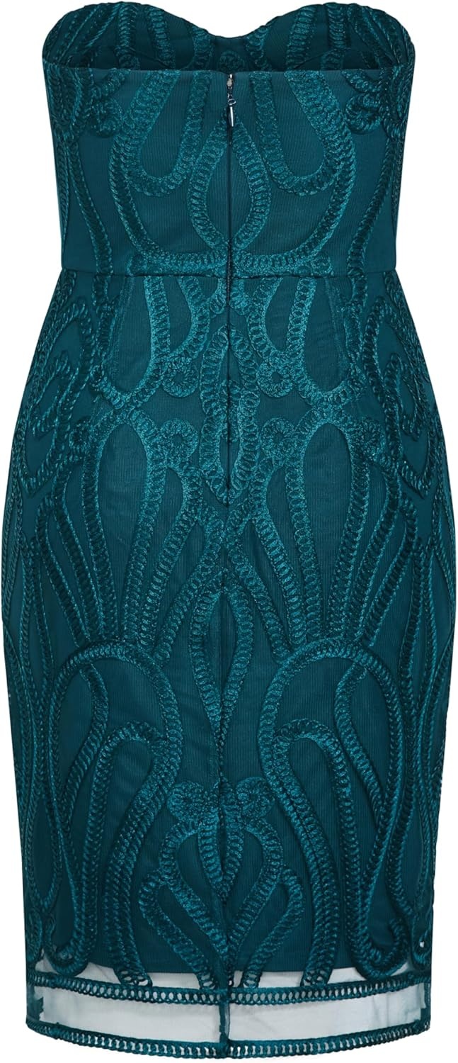 image:imageCity Chic Plus Size Dress Antonia Strapless MidiEmerald
