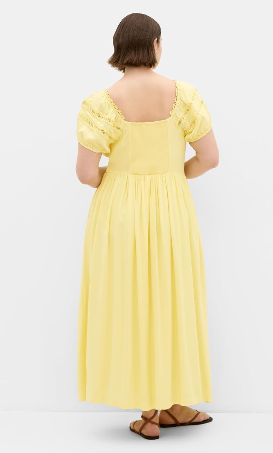 image:imageCity Chic Plus Size Dress Arielle Lace Trim MaxiLemon Zest