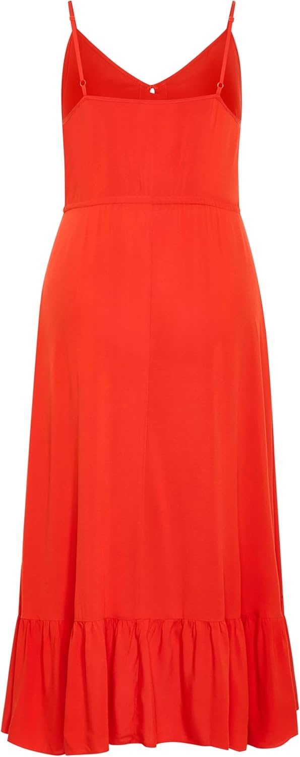 image:imageCity Chic Plus Size Dress Aruba Frill MaxiBurnt Orange