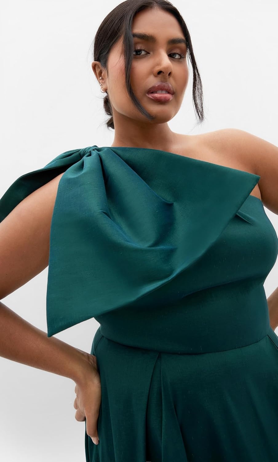 image:imageCity Chic Plus Size Dress Captivate One Shoulder MaxiDeep Teal