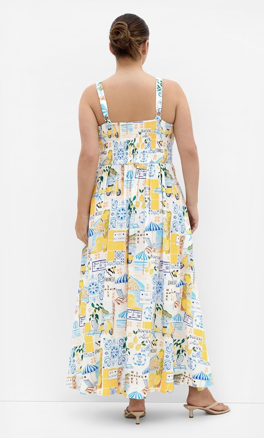 image:imageCity Chic Plus Size Dress Collins Amalfi Print MaxiAmalfi Coast