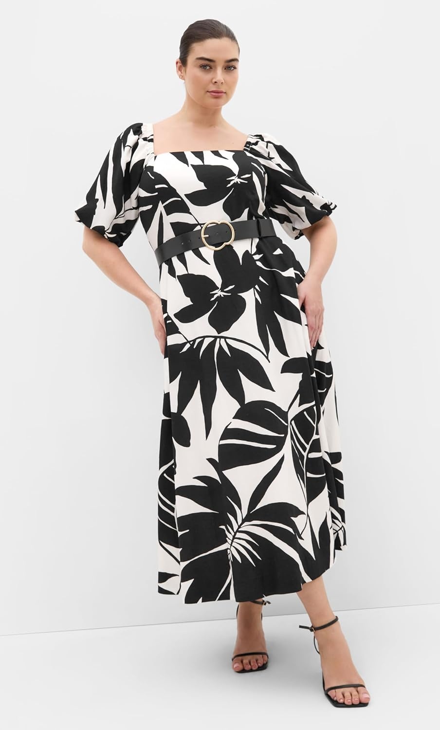 image:imageCity Chic Plus Size Dress Collins Oasis Print Belted MaxiIsland Oasis