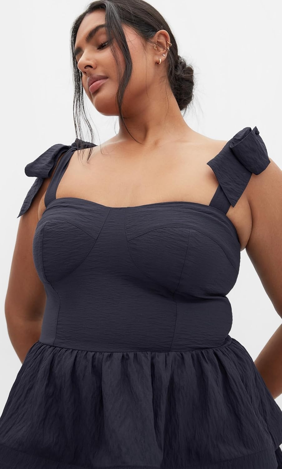 image:imageCity Chic Plus Size Dress Elina Tier MaxiNavy