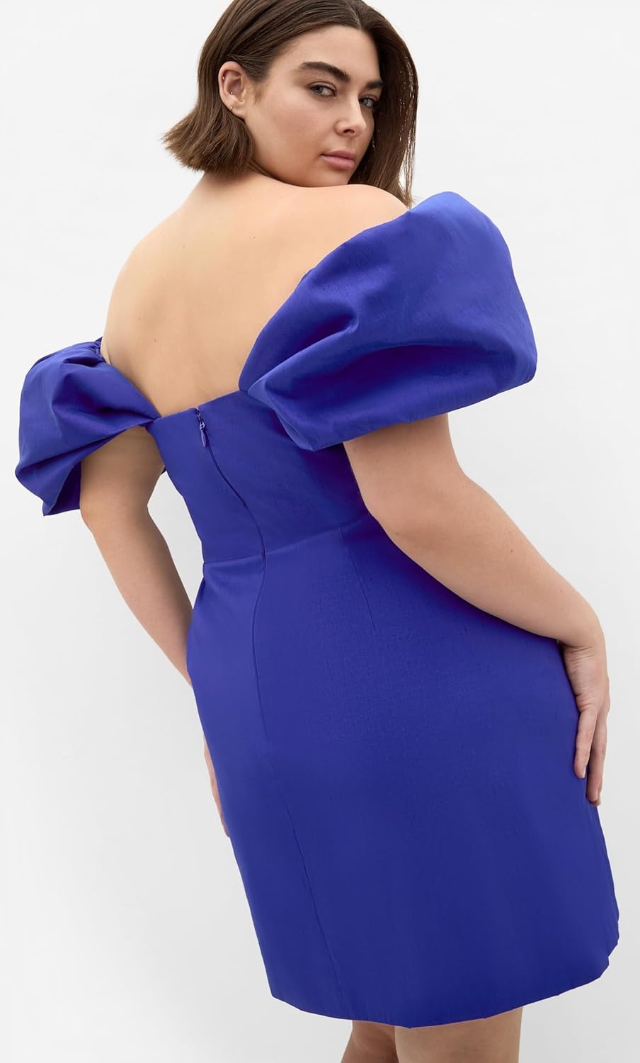 image:imageCity Chic Plus Size Dress Elyse Off Shoulder MiniUltra Blue