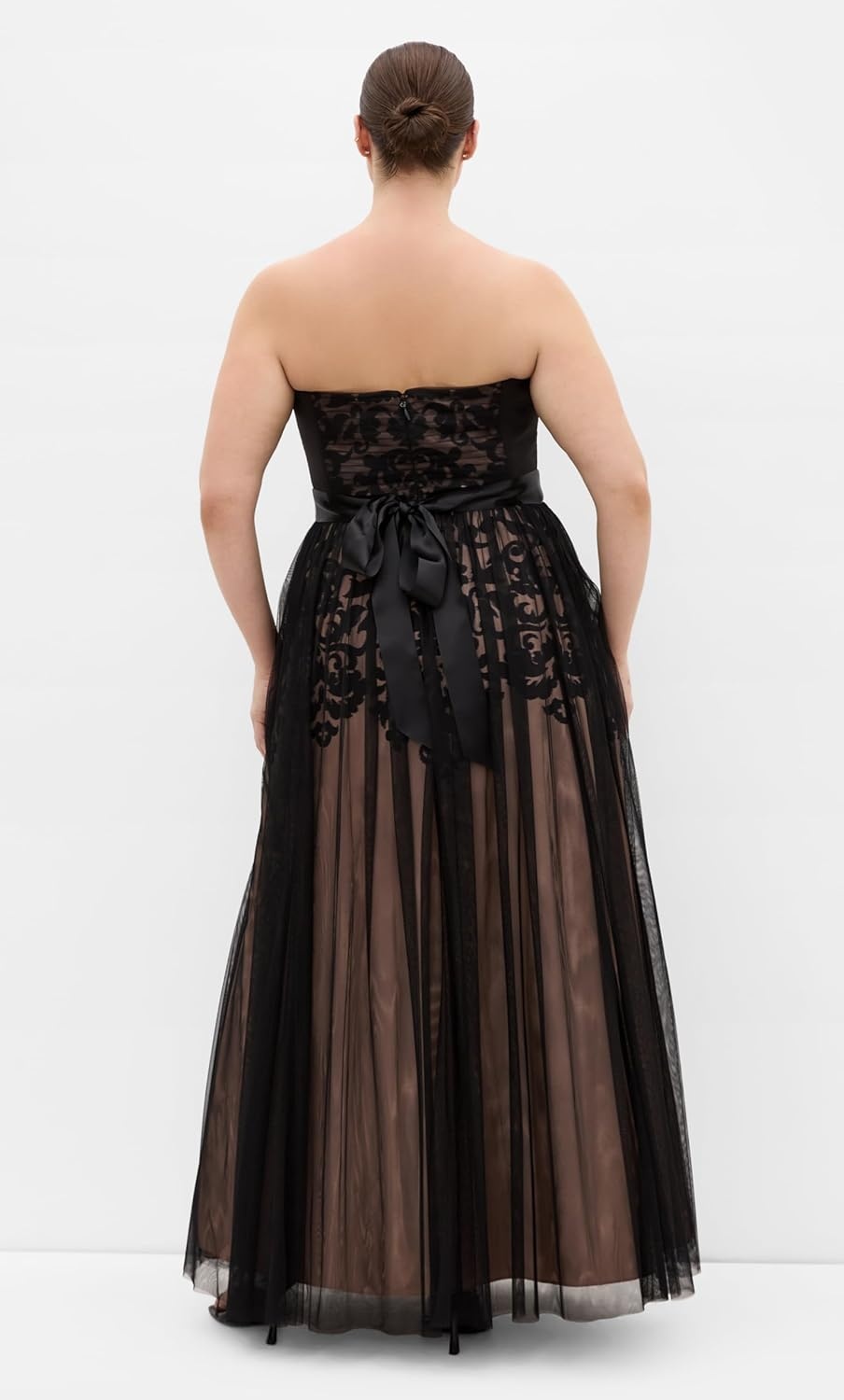 image:imageCity Chic Plus Size Dress Embroidered Tulle MaxiBlack