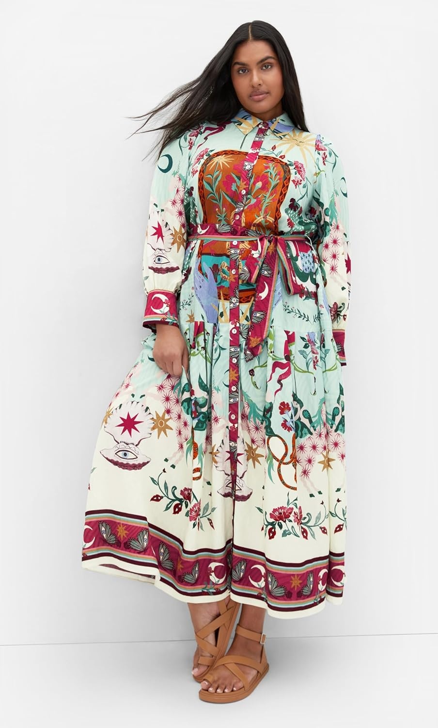 image:imageCity Chic Plus Size Dress Ezra Dreamscape Print MaxiHero Dreamscape