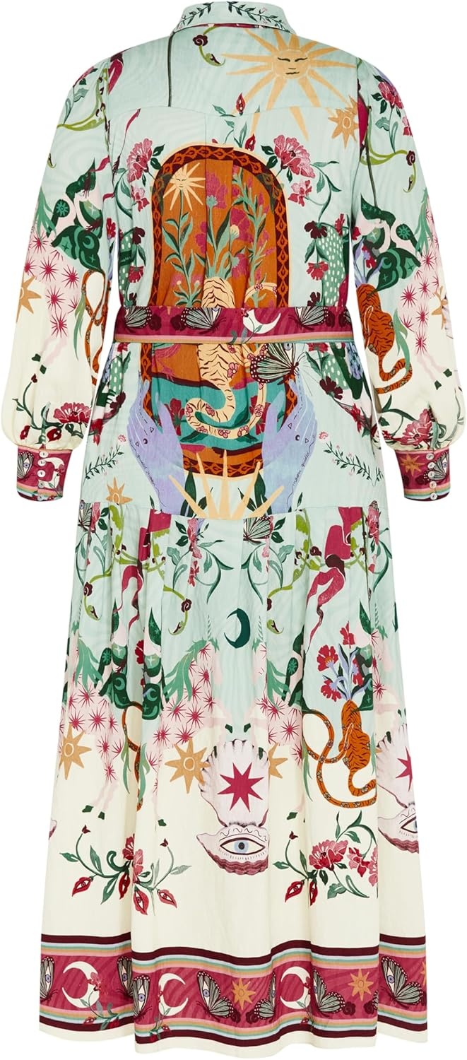 image:imageCity Chic Plus Size Dress Ezra Dreamscape Print MaxiHero Dreamscape