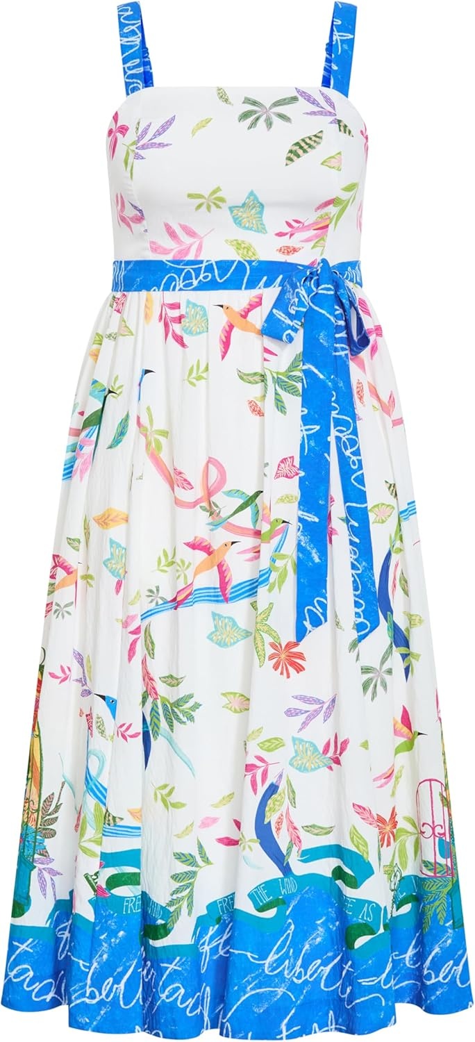 image:imageCity Chic Plus Size Dress Free Spirit Print MidiFree Spirit