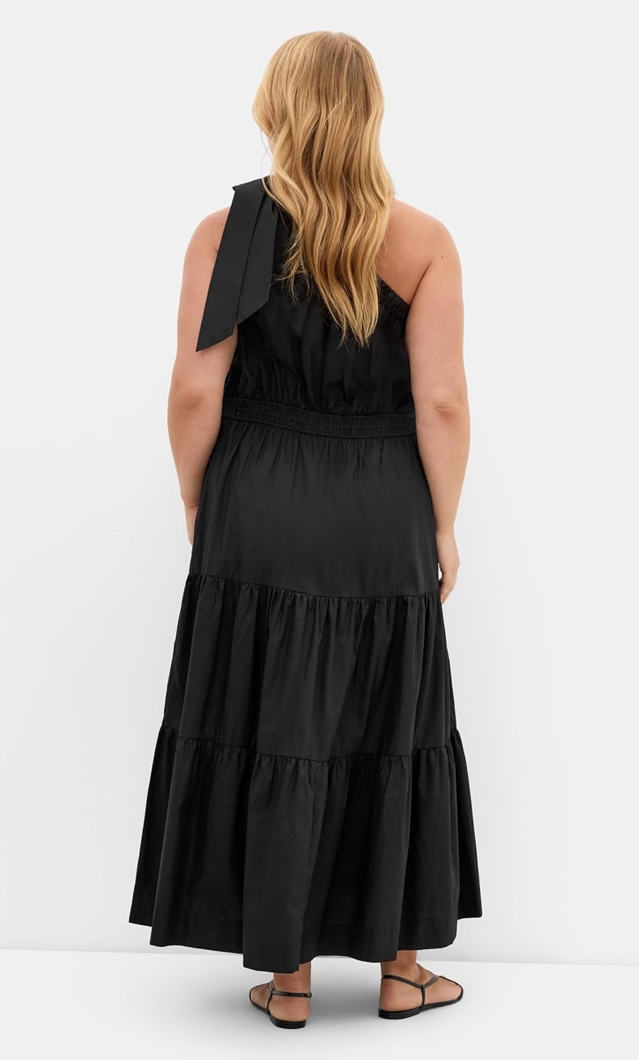 image:imageCity Chic Plus Size Dress Haylee One Shoulder Cotton MaxiBlack
