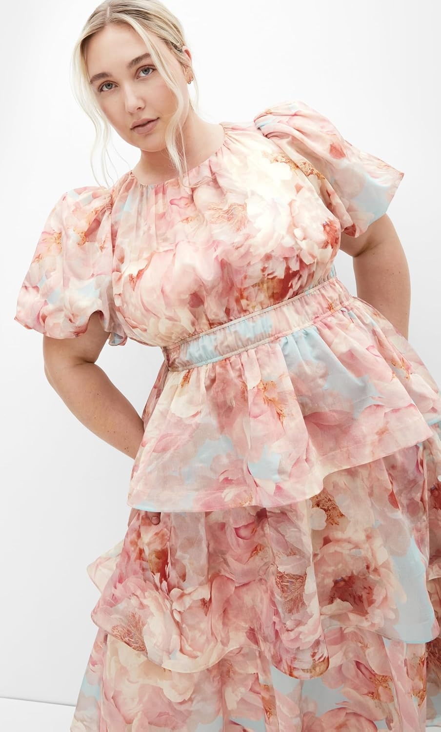 image:imageCity Chic Plus Size Dress Heavenly Floral Print MaxiFloral Dreams