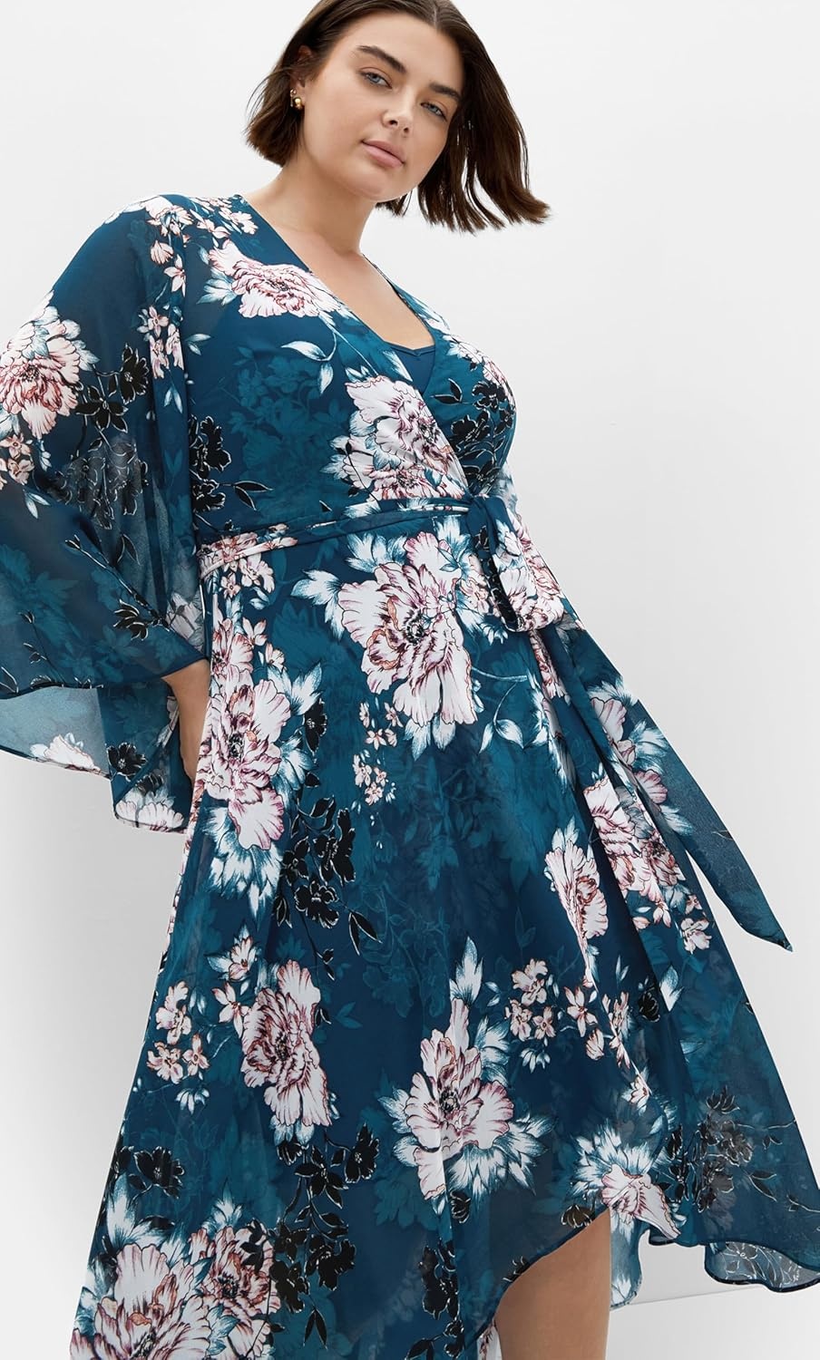 image:imageCity Chic Plus Size Dress Jade Blossom Long Sleeve MaxiJade Blossom