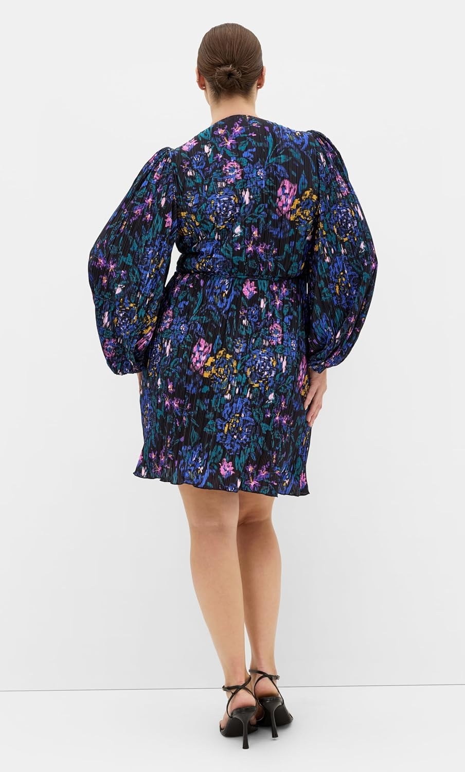 image:imageCity Chic Plus Size Dress Kira Etched Print Wrap MiniEtched Floral